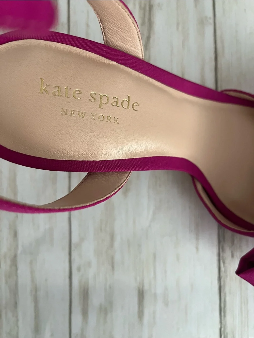 Kate Spade Gloria Bow Ankle-Strap Heels in Magenta Crush - Picture 9 of 11